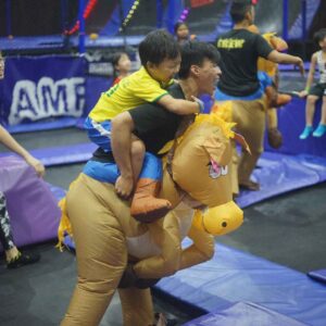 kids having fun at AMPED - Trampoline Park Singapore