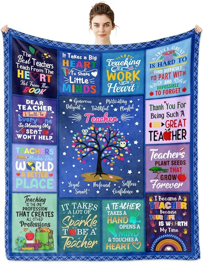 Blanket as a christmas gift for teacher