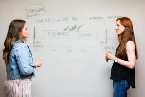 discussing seo strategy for preschool